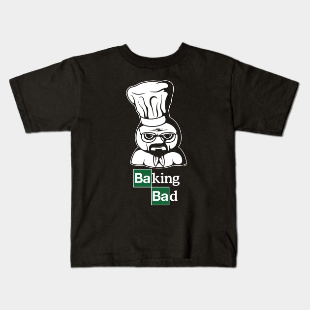 Baking Bad Kids T-Shirt by mikehandyart